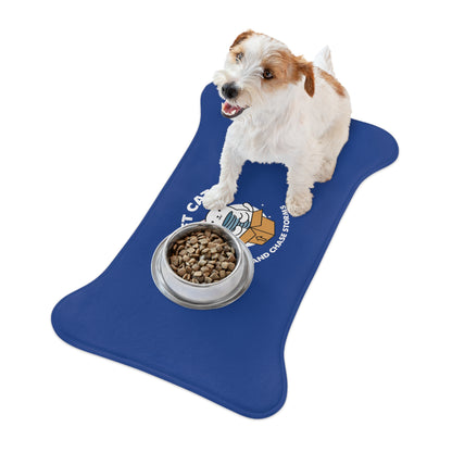 Pet Cats and Chase Storms Pet Feeding Mat