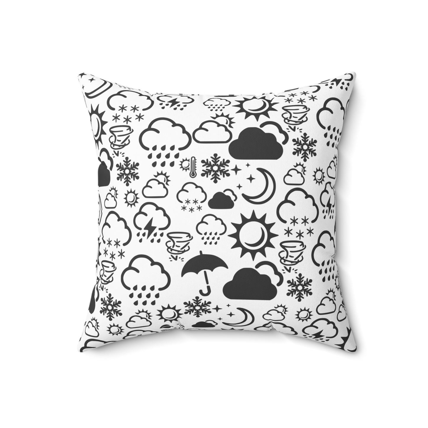 Wx Icon (White/Black) Throw Pillow