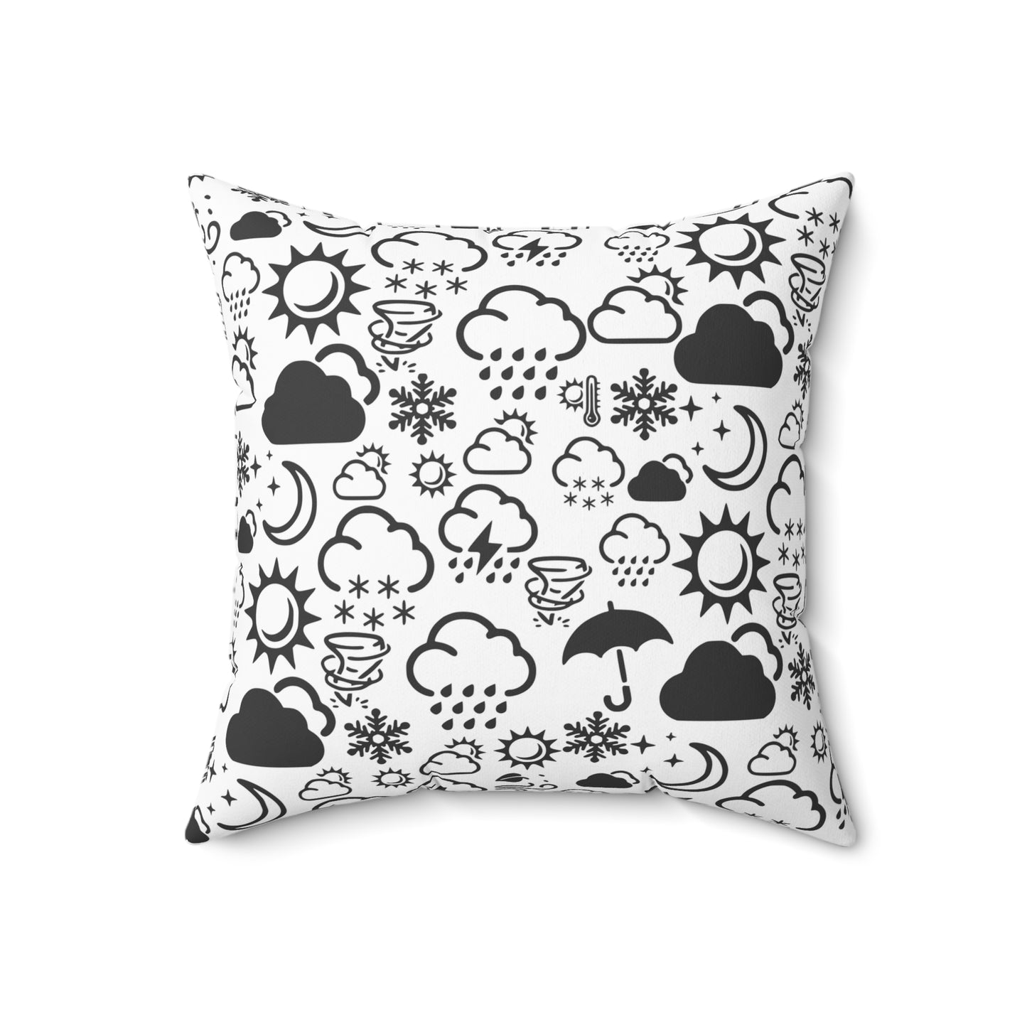 Wx Icon (White/Black) Throw Pillow