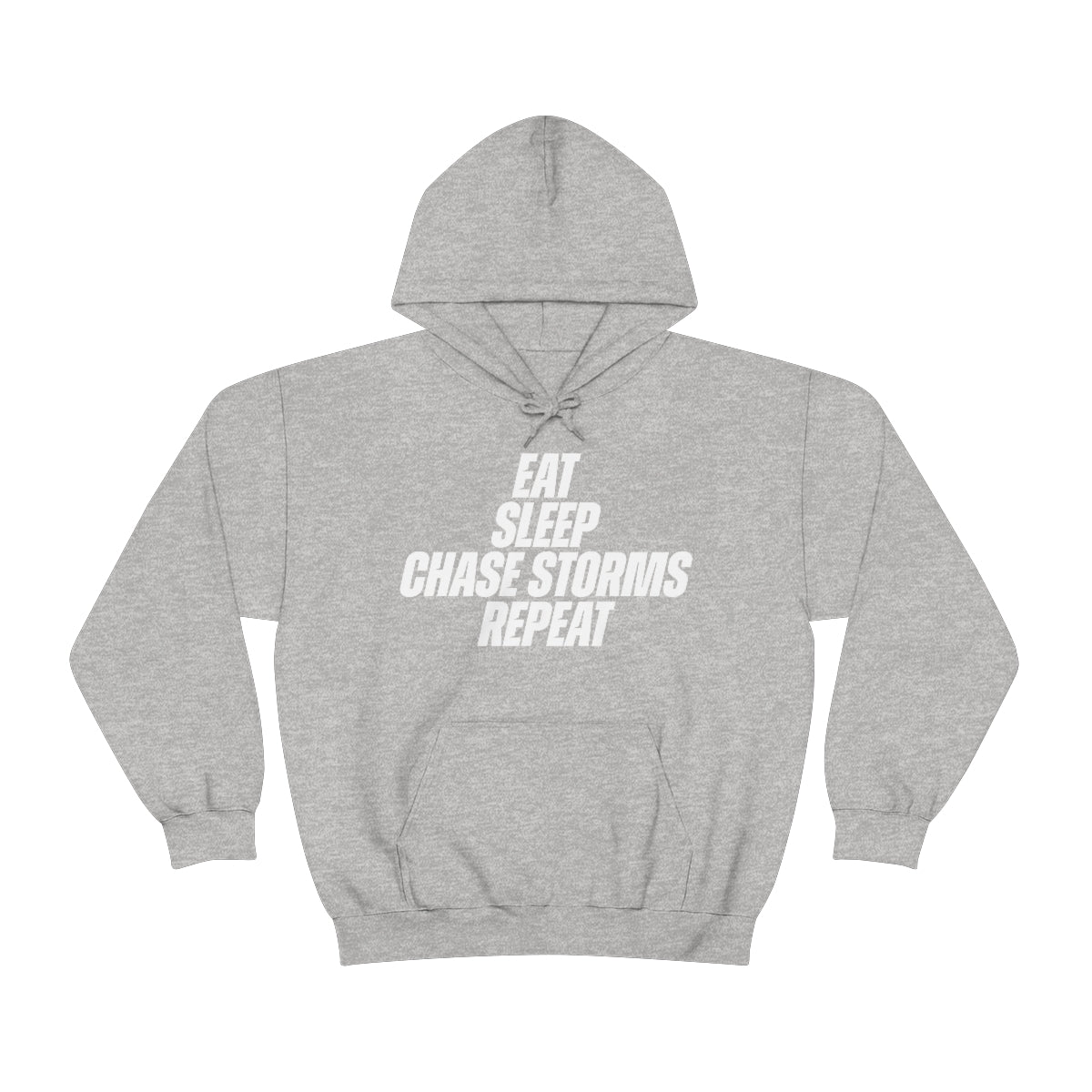 Eat, Sleep, Chase Storms, Repeat Sudadera con capucha 