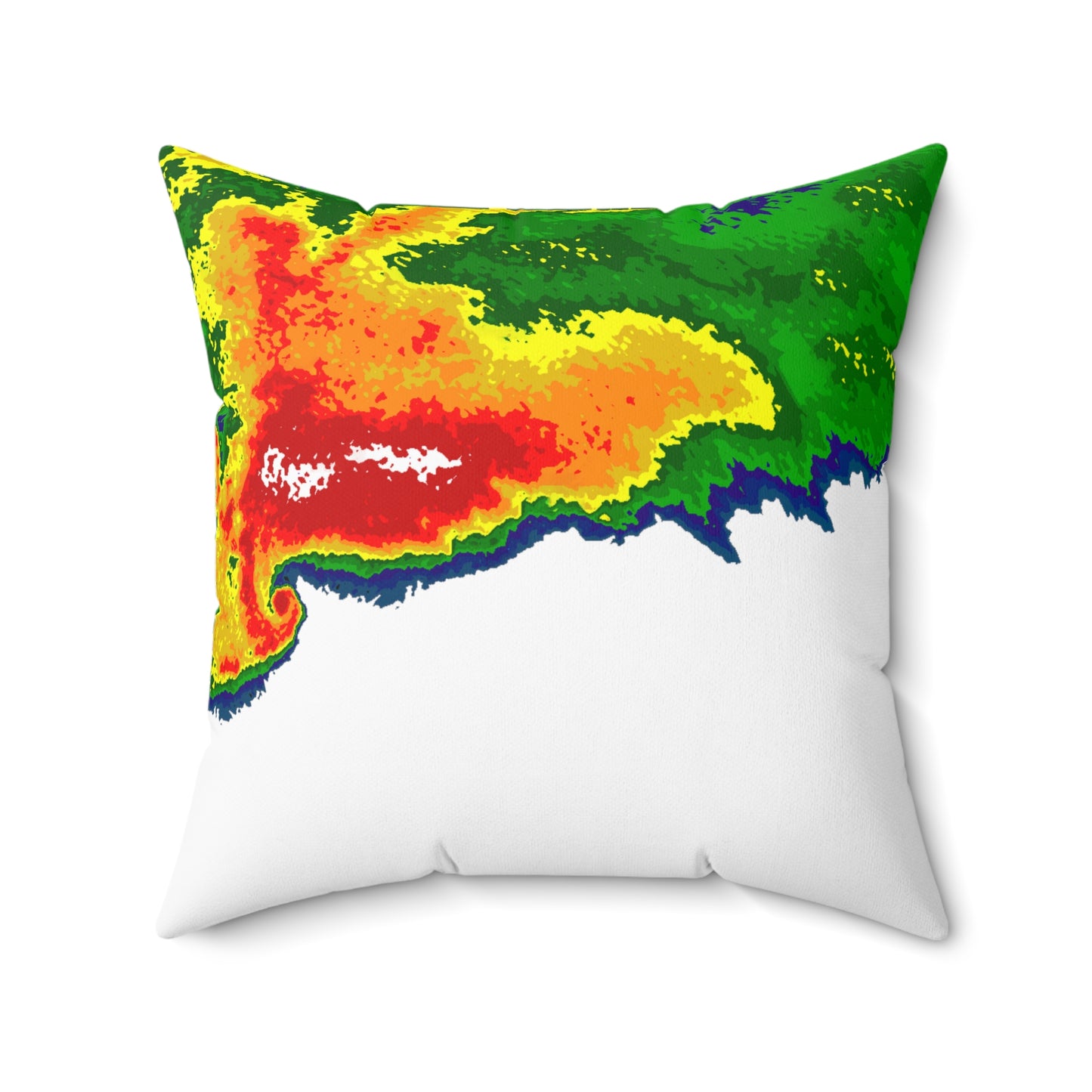 Radar Print (White) Throw Pillow