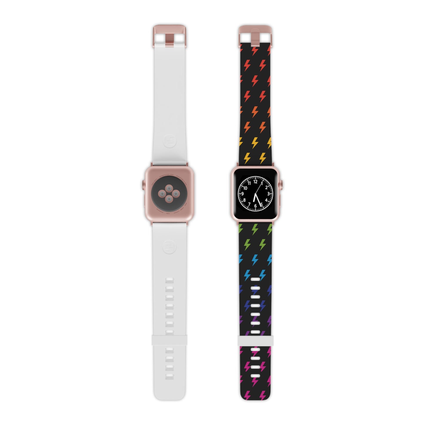 Lightning Icon (Black/Rainbow) Watch Band for Apple Watch