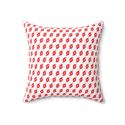 Hurricane Icon (Red) Throw Pillow