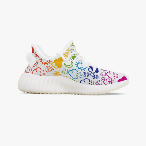 Wx Icon (White/Rainbow) Kids' Mesh Knit Sneakers