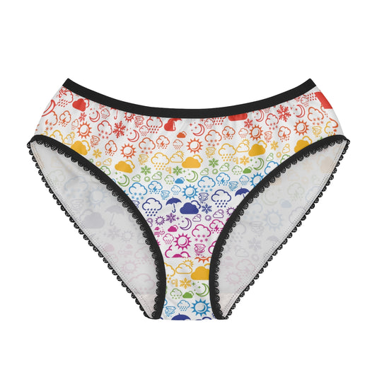 Wx Icon (White/Rainbow) Cheeky Briefs