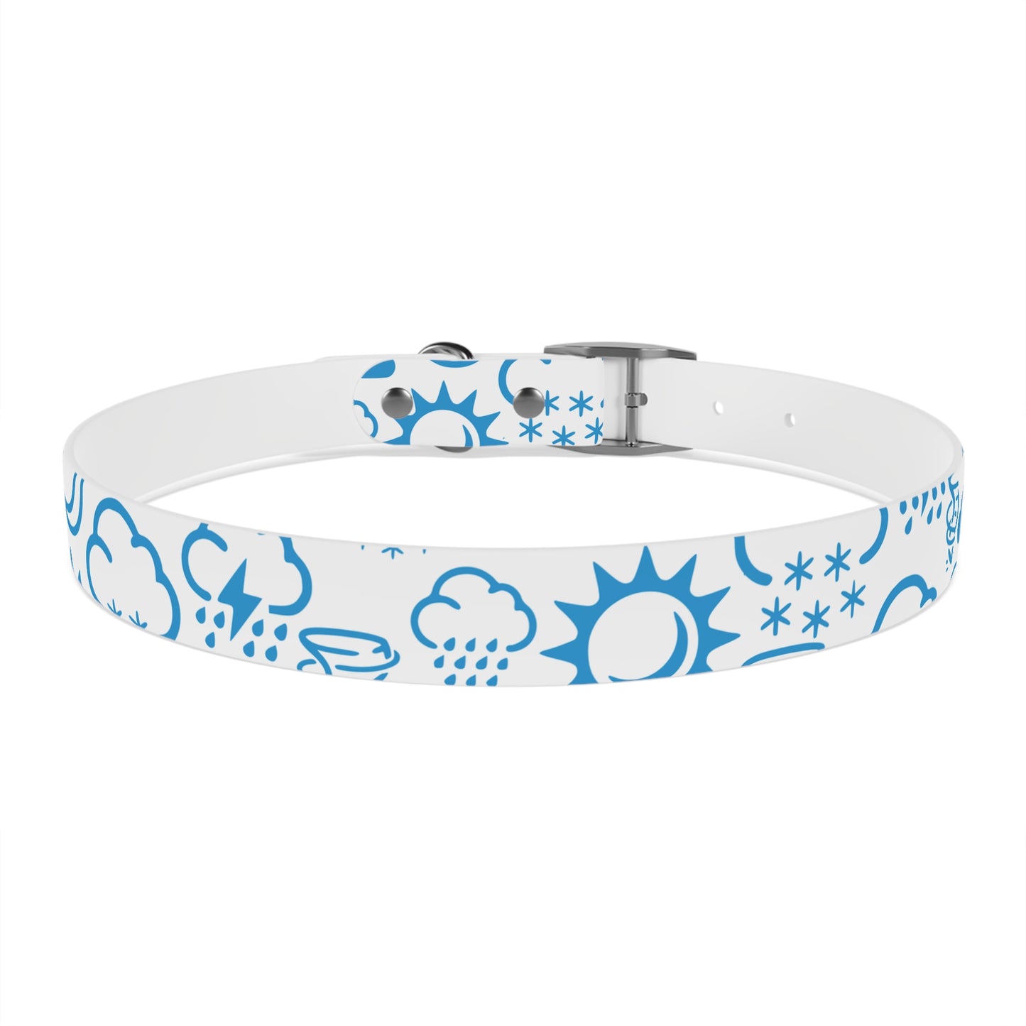 Wx Icon (White/Blue) Dog Collar