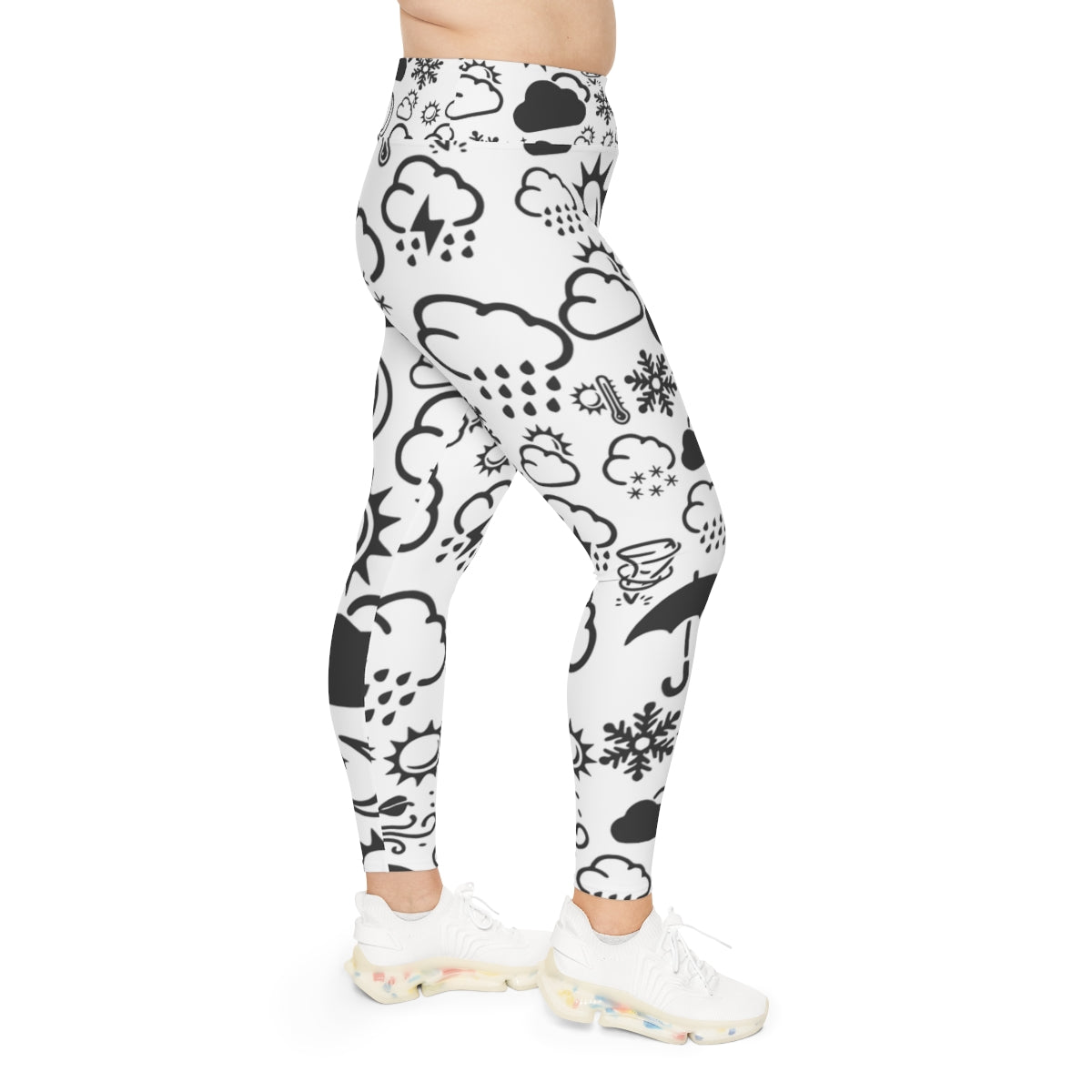 Wx Icon (Blanc/Noir) Legging Grande Taille 