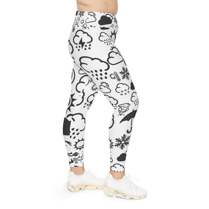 Wx Icon (Blanc/Noir) Legging Grande Taille 