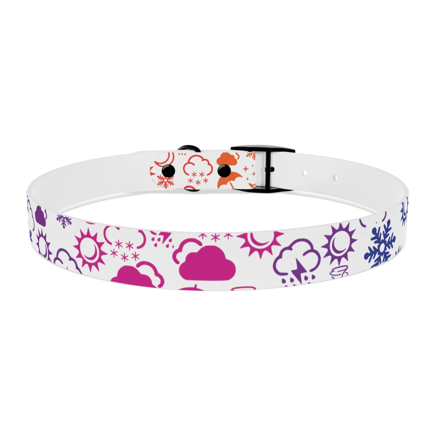 Wx Icon (White/Rainbow) Dog Collar