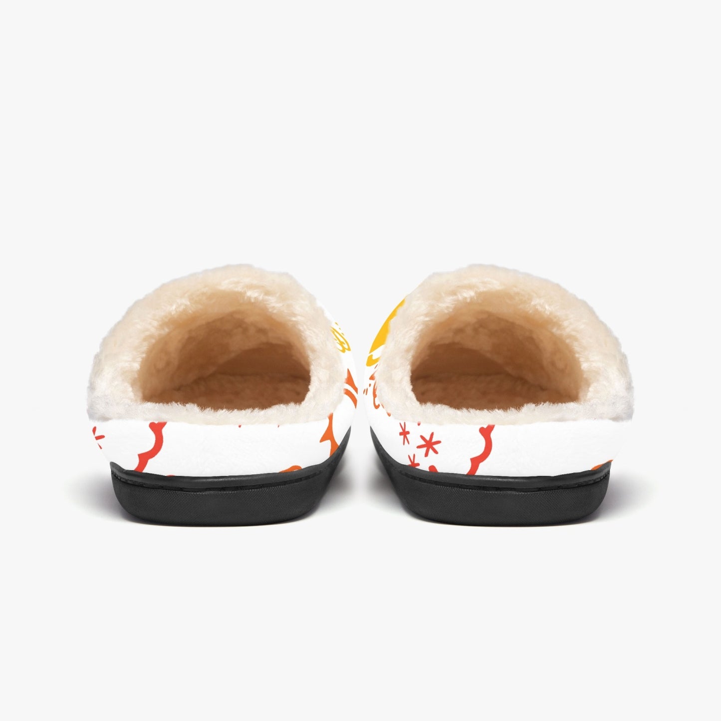 Wx Icon (White/Rainbow) Fluffy Slippers