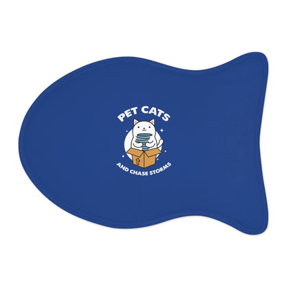 Pet Cats and Chase Storms Pet Feeding Mat