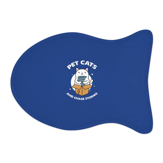 Pet Cats and Chase Storms Pet Feeding Mat