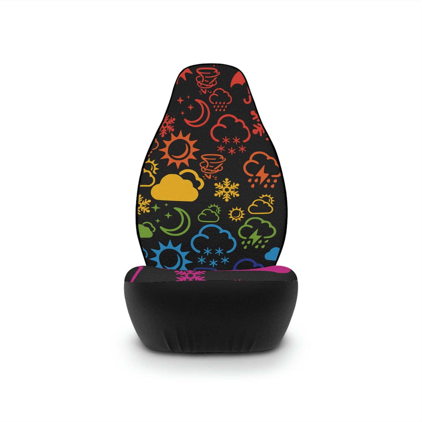 Wx Icon (Rainbow/Black) Car Seat Covers