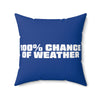 100% Chance of Weather Throw Pillow