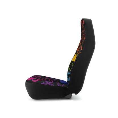 Wx Icon (Rainbow/Black) Car Seat Covers