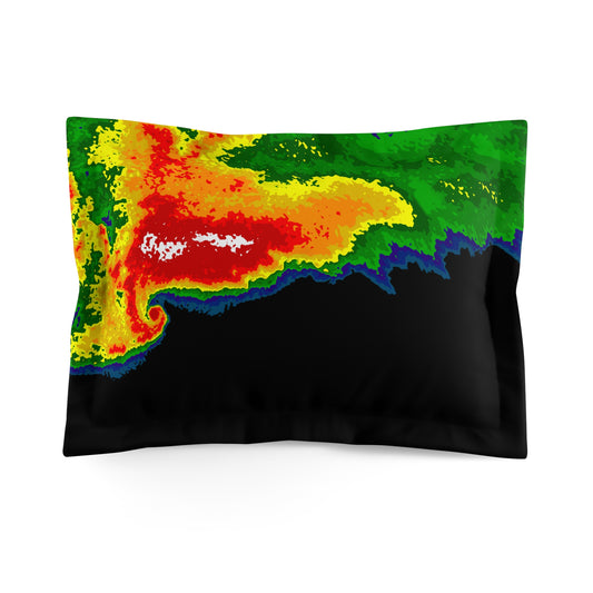 Radar Print (Black) Microfiber Pillow Sham