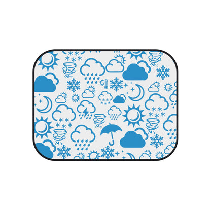 Wx Icon (White/Blue) Car Mats (Set of 4)