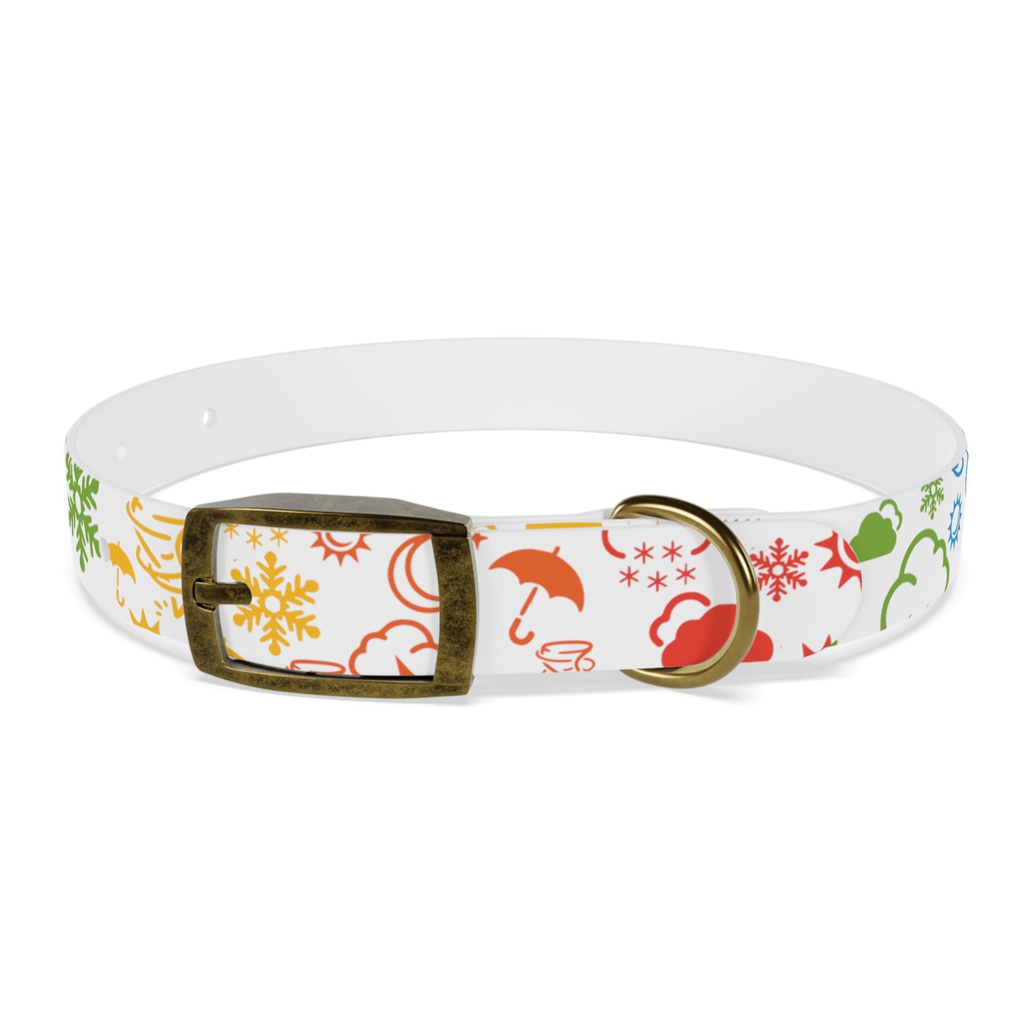 Wx Icon (White/Rainbow) Dog Collar