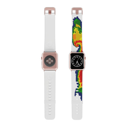 Radar Print (White) Watch Band for Apple Watch