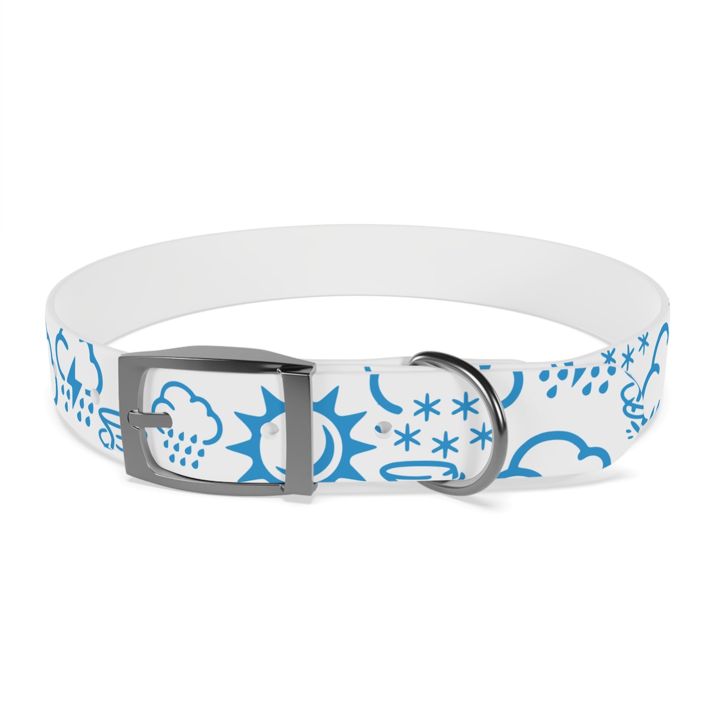 Wx Icon (White/Blue) Dog Collar