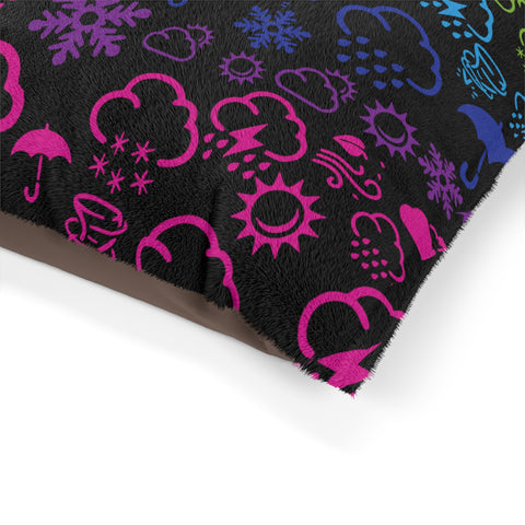 Wx Icon (Black/Rainbow) Pet Bed