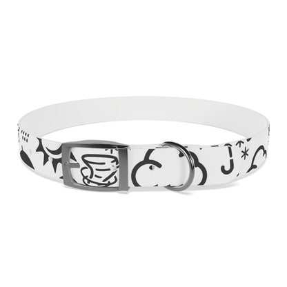 Wx Icon (White/Black) Dog Collar