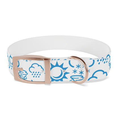 Wx Icon (White/Blue) Dog Collar