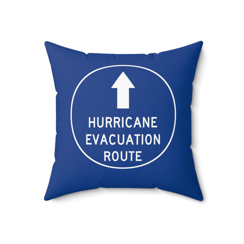 Hurricane Evacuation Route Throw Pillow