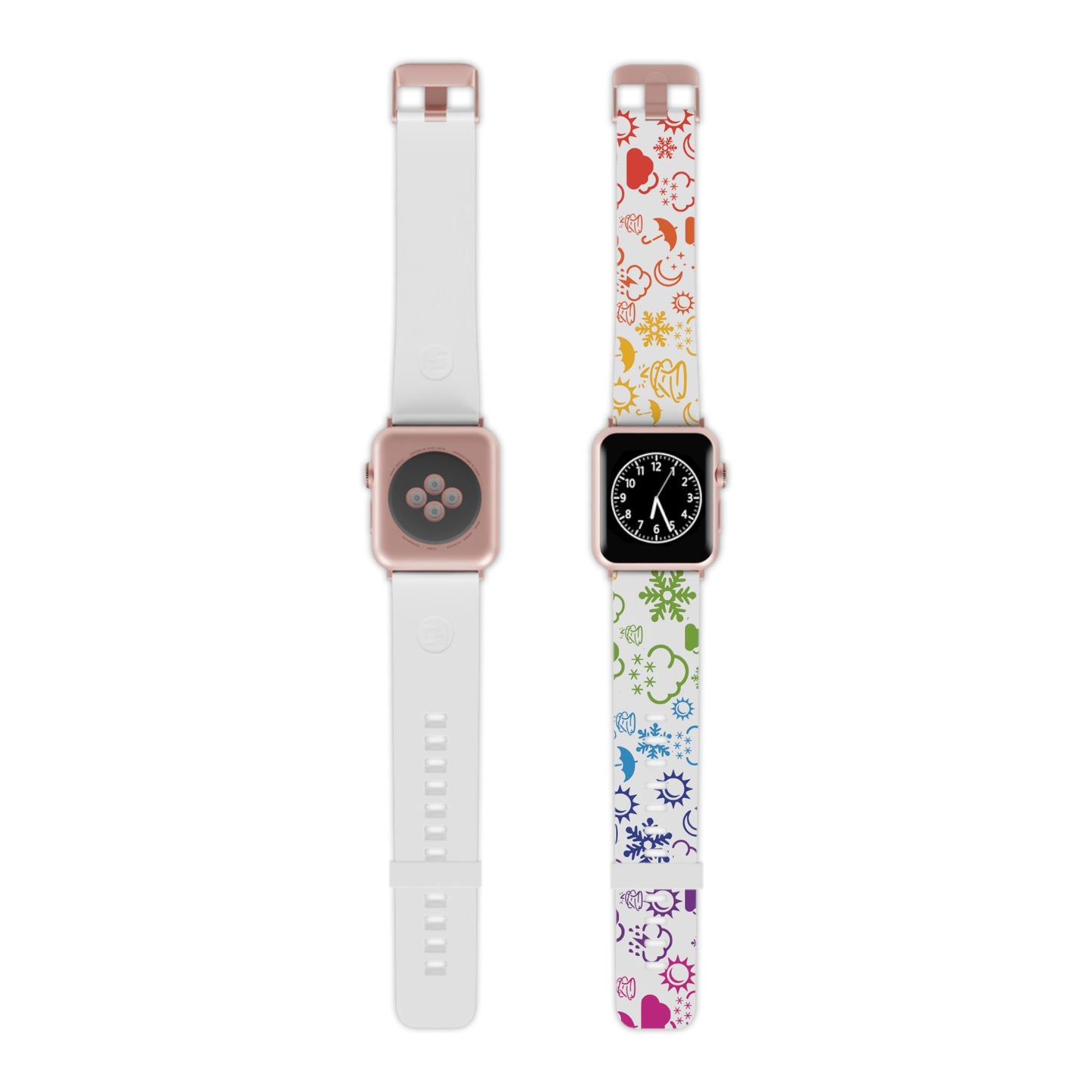 Wx Icon (White/Rainbow) Watch Band for Apple Watch