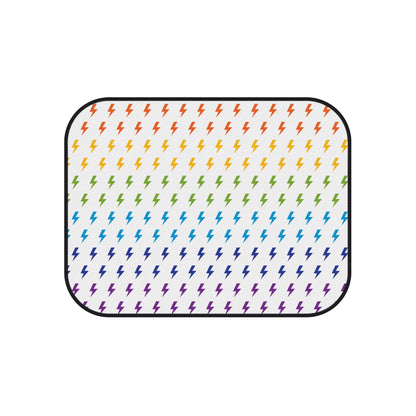 Lightning (White/Rainbow) Car Mats (Set of 4)