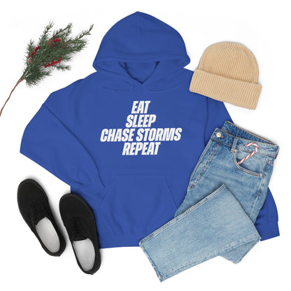 Eat, Sleep, Chase Storms, Repeat Sudadera con capucha 