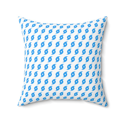 Hurricane Icon (Blue) Throw Pillow