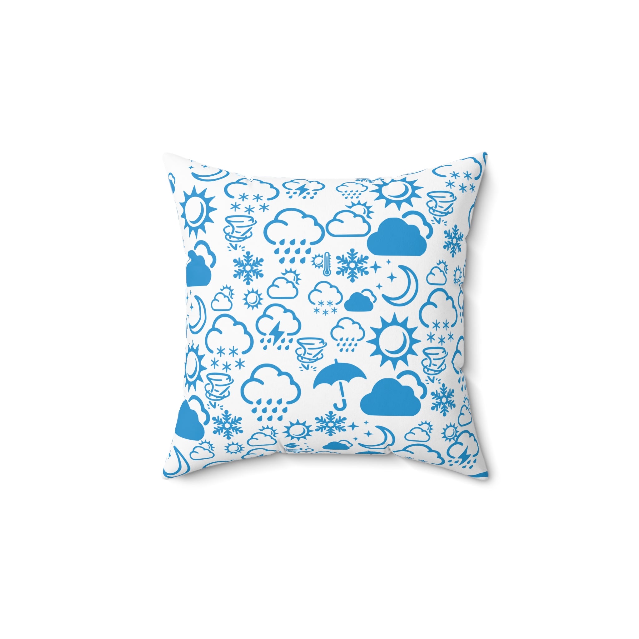 Wx Icon (White/Blue) Throw Pillow 