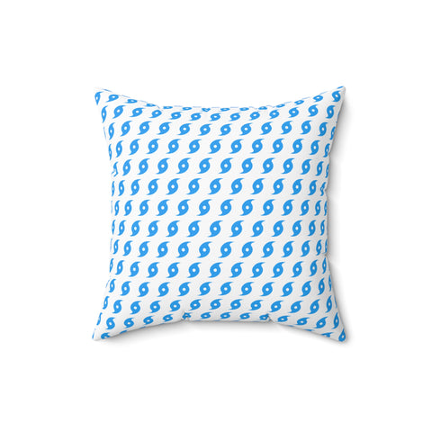 Hurricane Icon (Blue) Throw Pillow