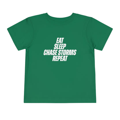 Eat, Sleep, Chase Storms, Repeat Toddler Tee