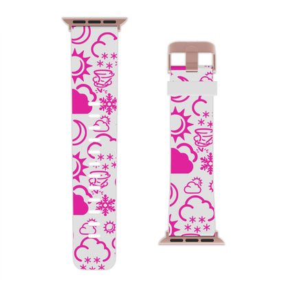 Wx Icon (White/Pink) Watch Band for Apple Watch