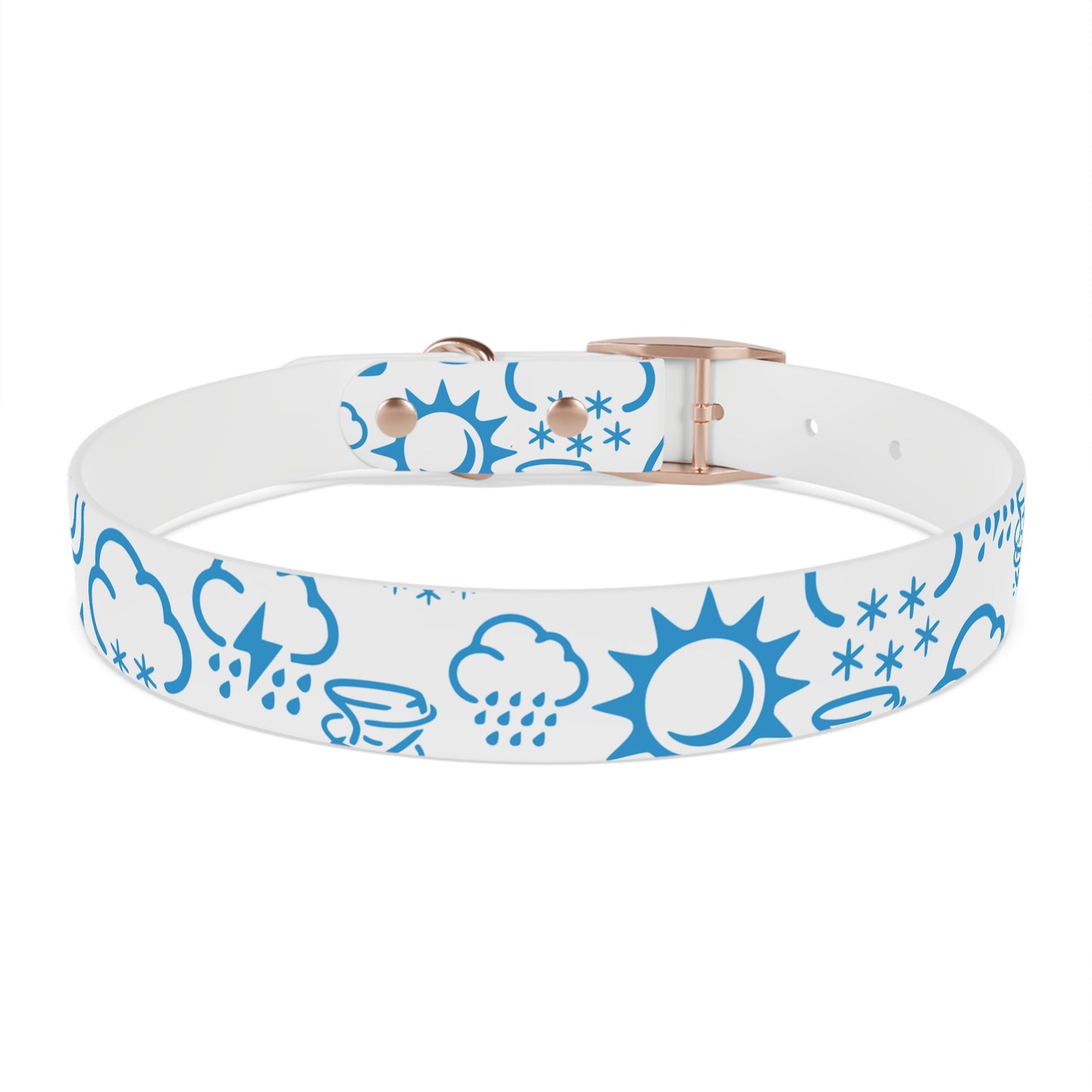 Wx Icon (White/Blue) Dog Collar