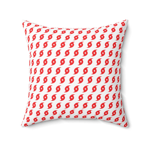 Hurricane Icon (Red) Throw Pillow