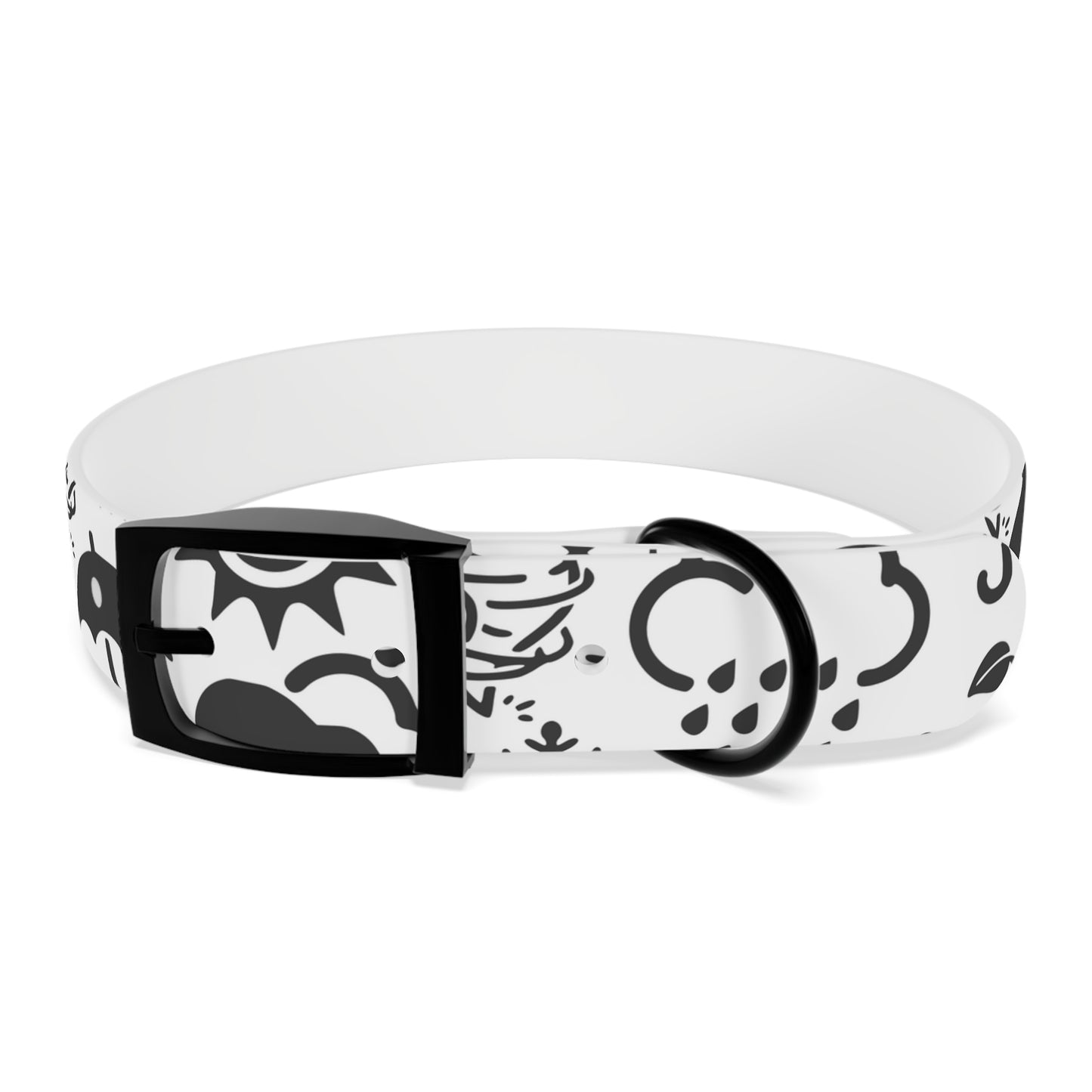 Wx Icon (White/Black) Dog Collar