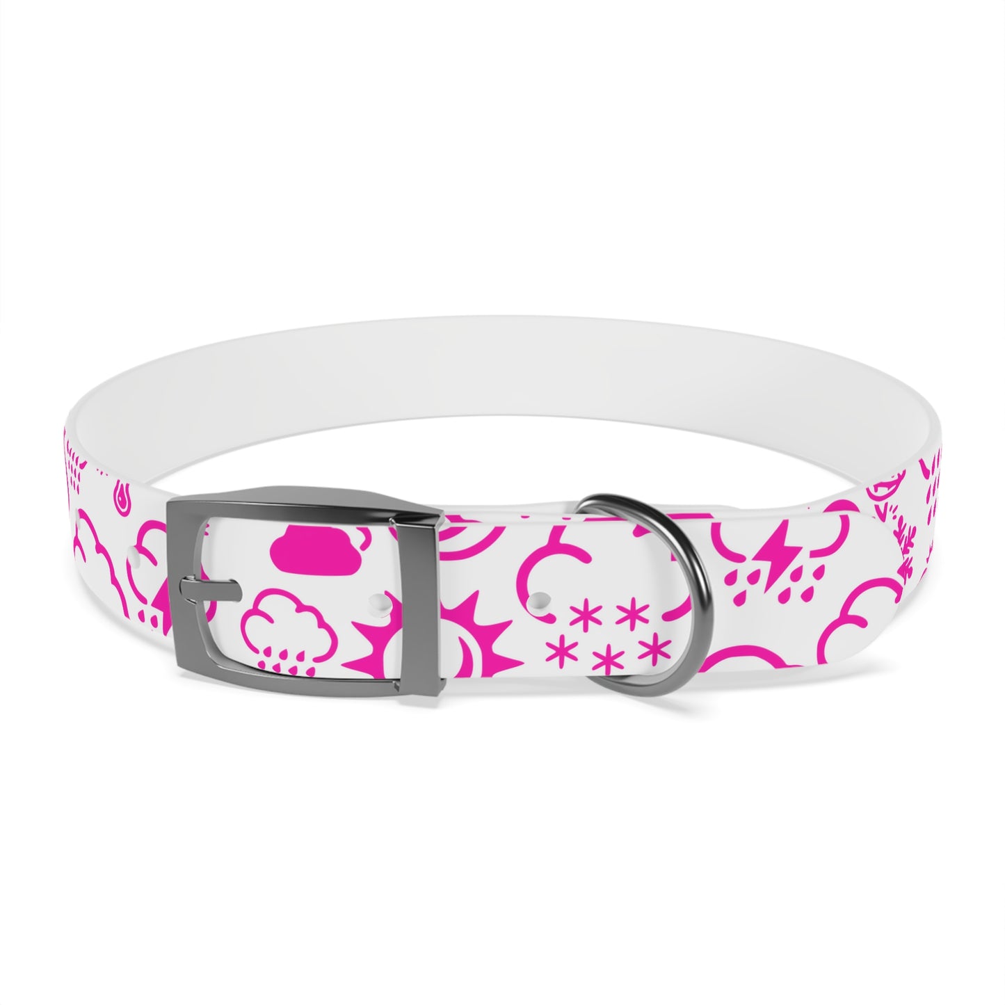 Wx Icon (White/Pink) Dog Collar