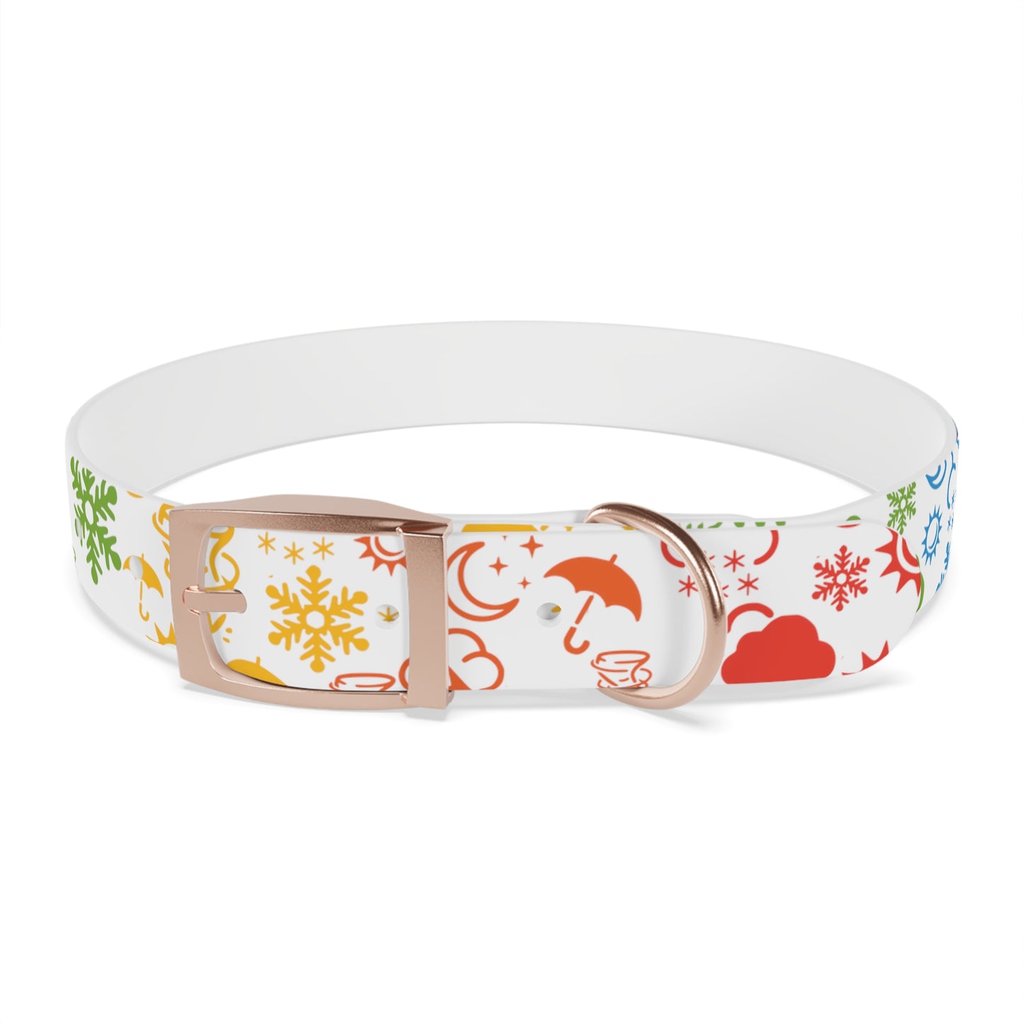 Wx Icon (White/Rainbow) Dog Collar