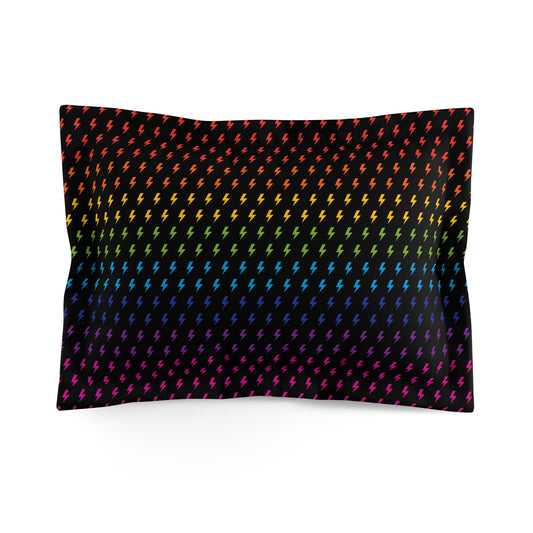 Lightning (Black/Rainbow) Microfiber Pillow Sham