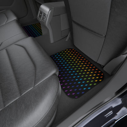 Lightning (Black/Rainbow) Car Mats (Set of 4)