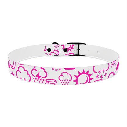 Wx Icon (White/Pink) Dog Collar