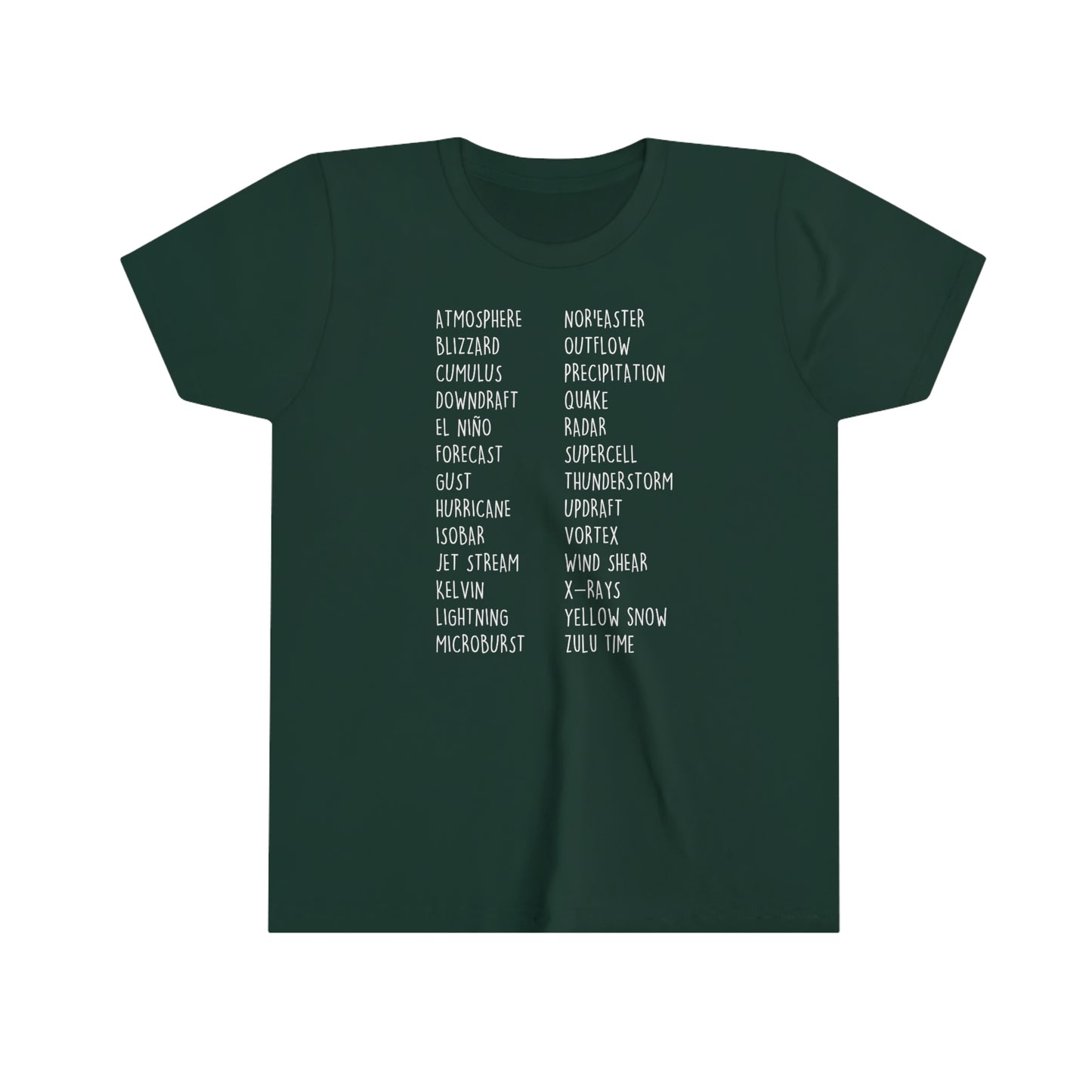 Weather ABCs Kids Tee