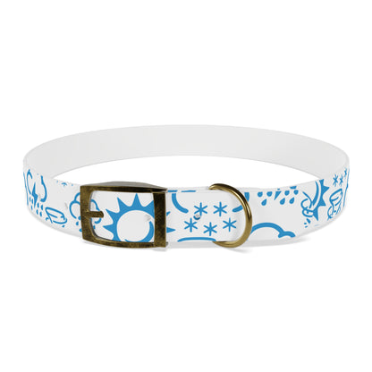 Wx Icon (White/Blue) Dog Collar