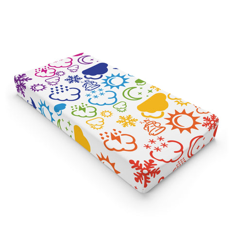 Wx Icon (White/Rainbow) Changing Pad Cover