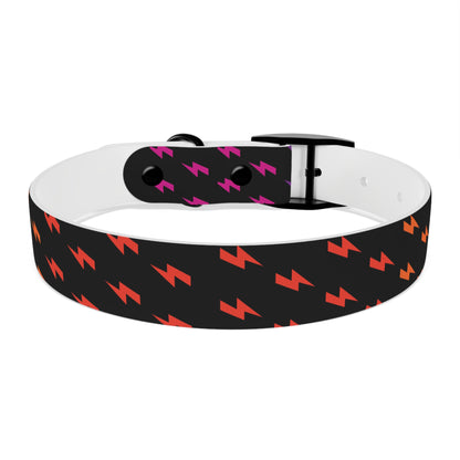 Lightning Icon (Black/Rainbow) Dog Collar