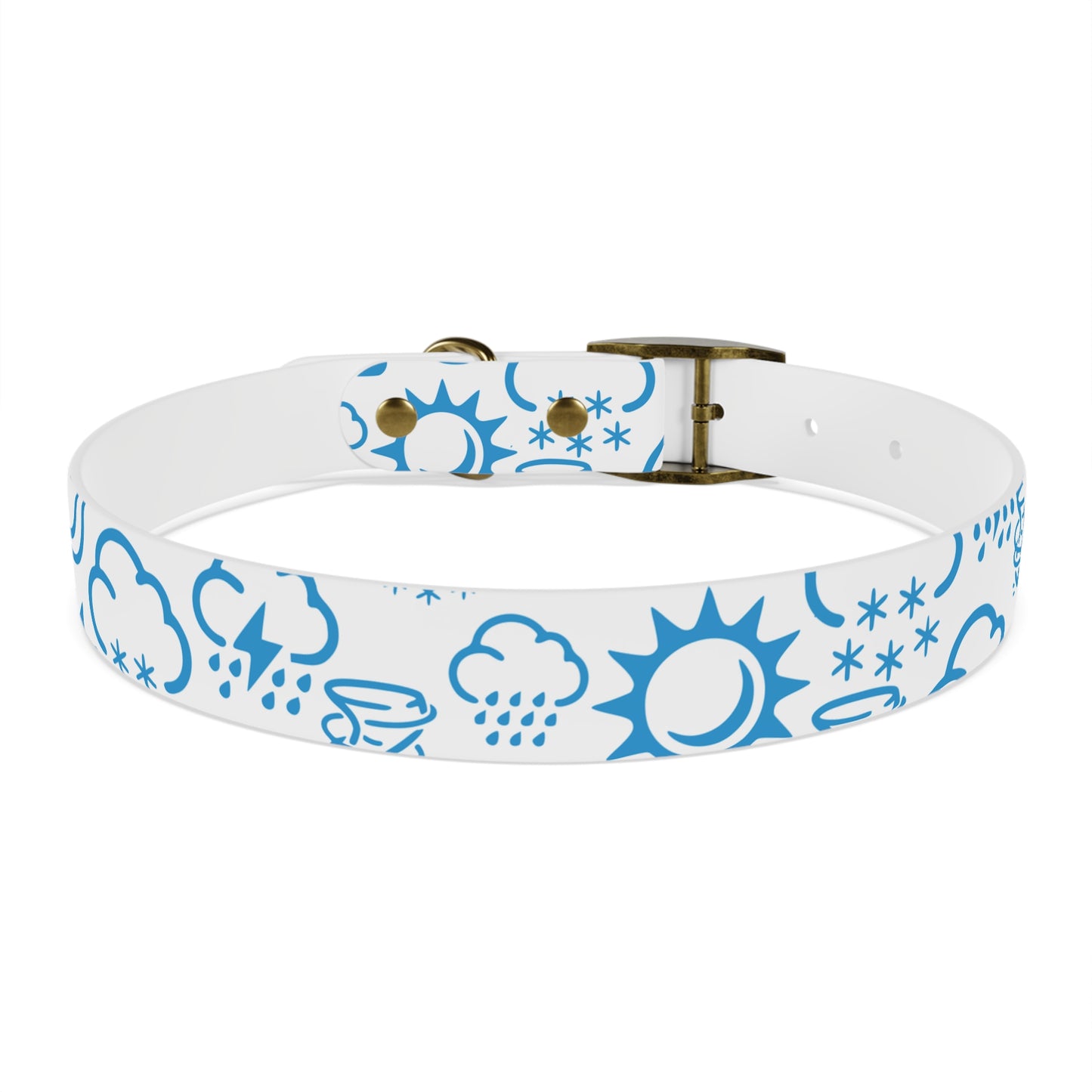 Wx Icon (White/Blue) Dog Collar