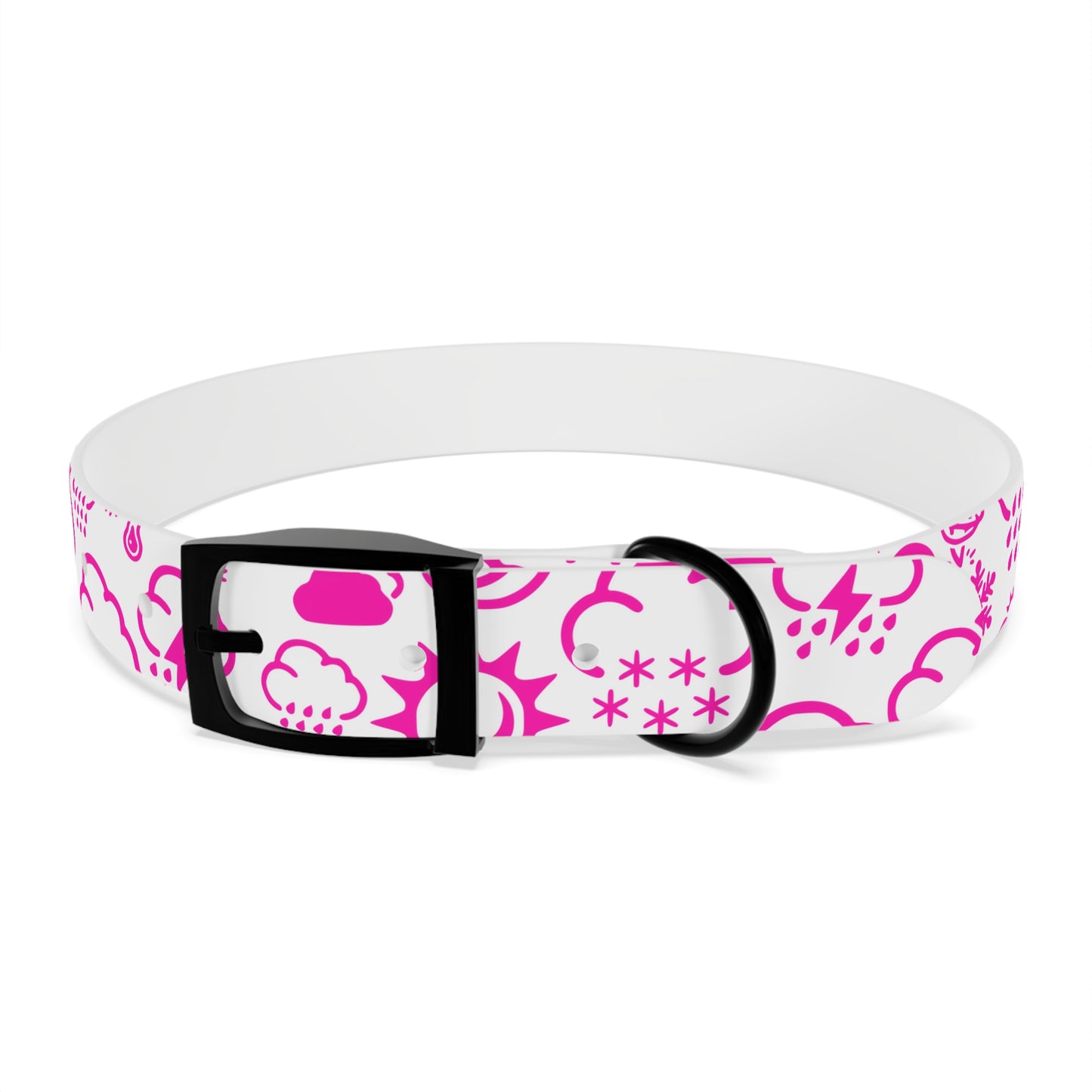 Wx Icon (White/Pink) Dog Collar